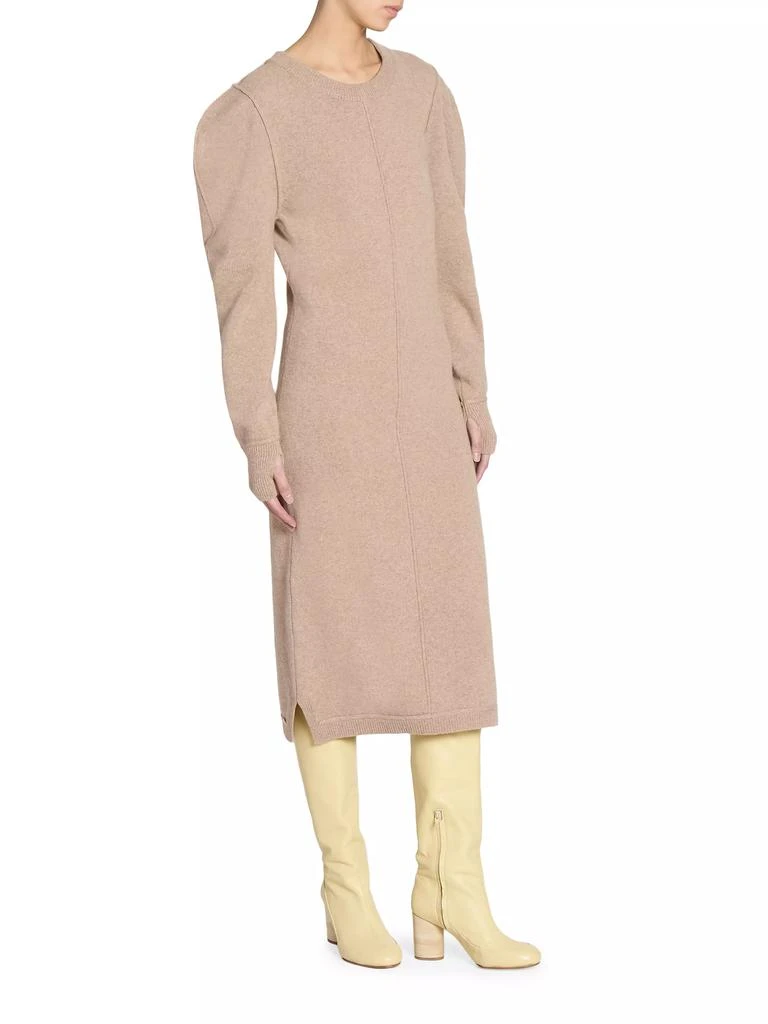 Lemaire Wool Seamed Crewneck Midi-Dress 2