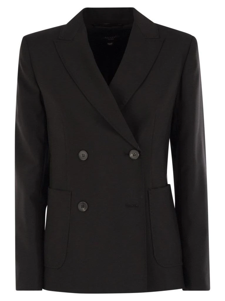 Max Mara Ornati - Double-Breasted Blazer In Wool Canvas
