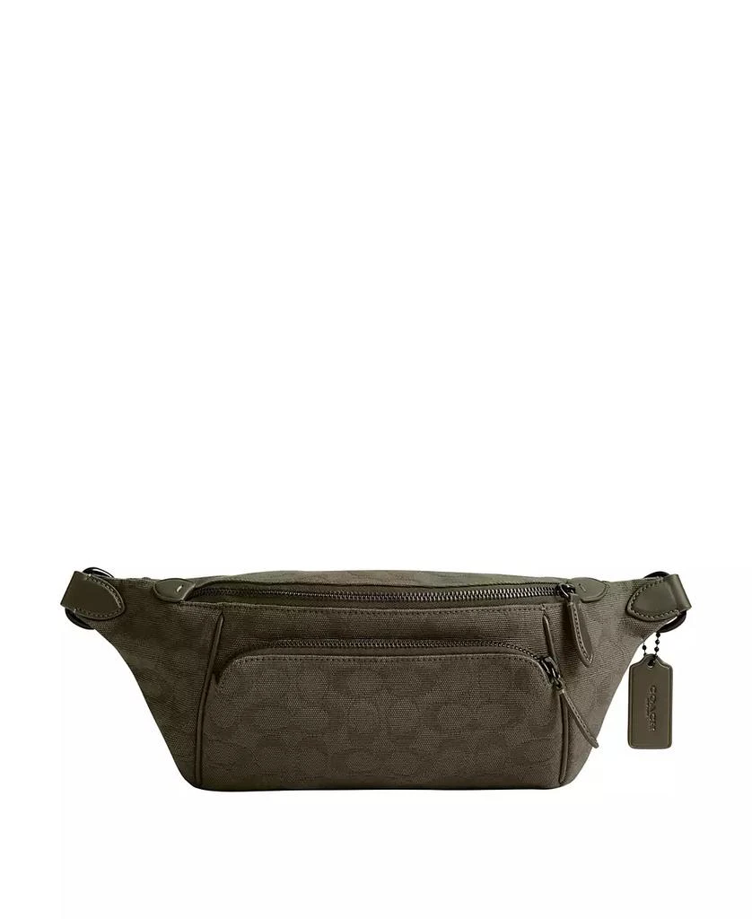 Coach League In Signature Canvas Jacquard Belt Bag 1