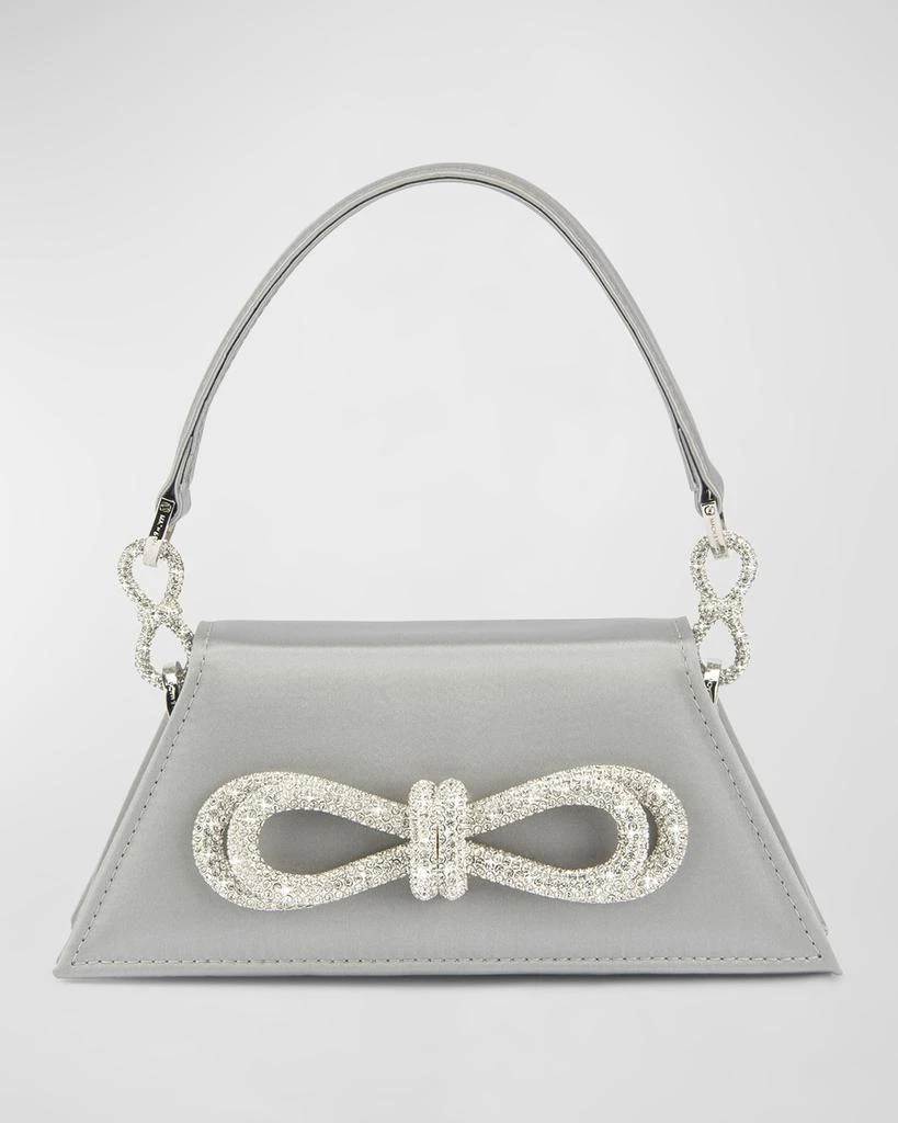 Mach & Mach Samantha Embellished Bow Satin Top-Handle Bag 1