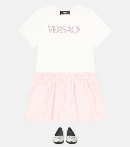 Versace Logo cotton-blend dress 2