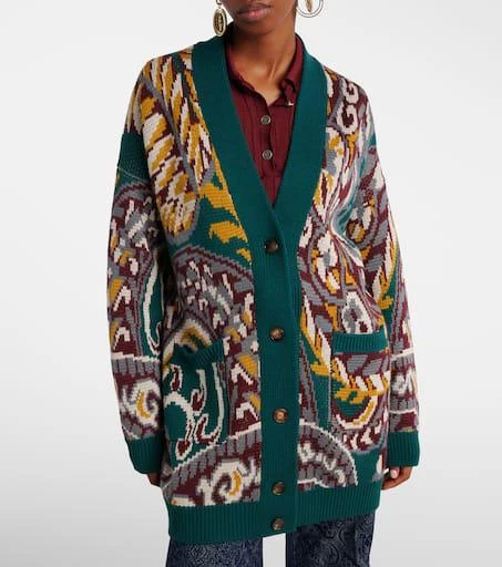 ETRO Jacquard wool-blend cardigan 6