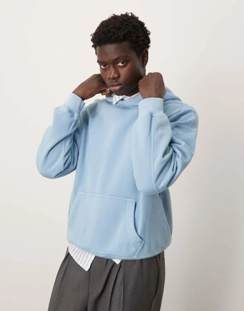 Abercrombie & Fitch Abercrombie & Fitch essentials hoodie in acid wash blue 1