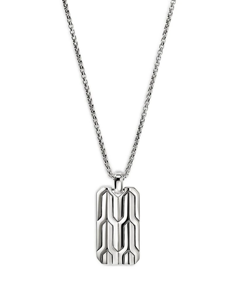 John Hardy Men
s Sterling Silver Icon Dog Tag Pendant Necklace, 22" 1