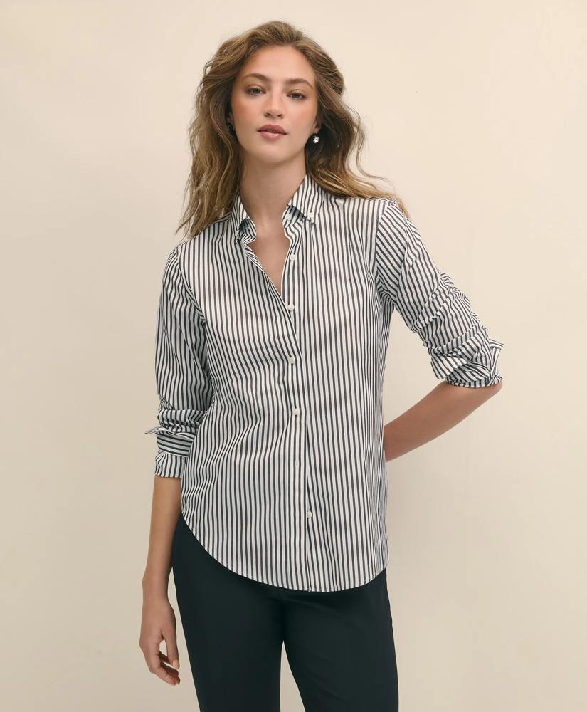 Brooks Brothers Classic Fit Stretch Supima® Cotton Non-Iron Bengal Stripe Dress Shirt