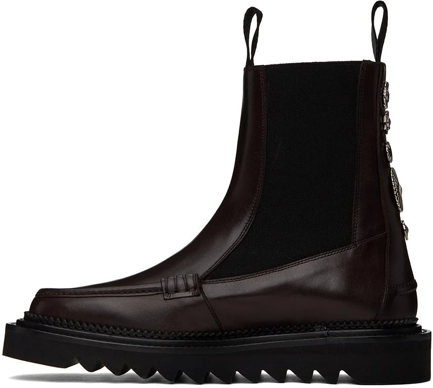 Toga Virilis Brown Leather Chelsea Boots 3