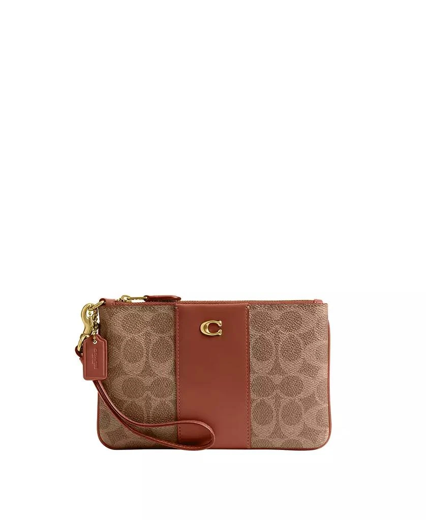Coach Women's Signature Canvas Wristlet 1