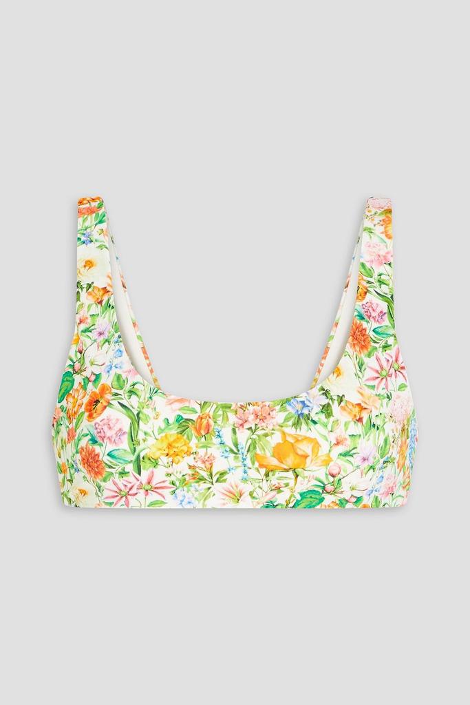 Onia Floral-print bikini top