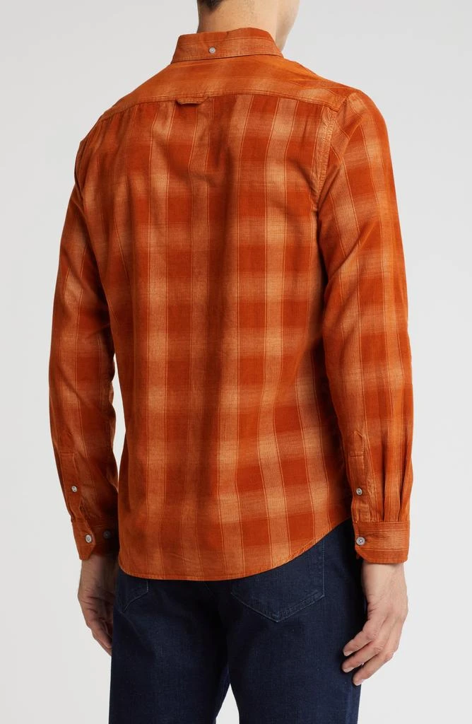 Ben Sherman Ombré Check Corduroy Flannel Button-Up Shirt 2