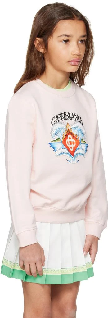Casablanca Kids Pink Waves Sweatshirt 2