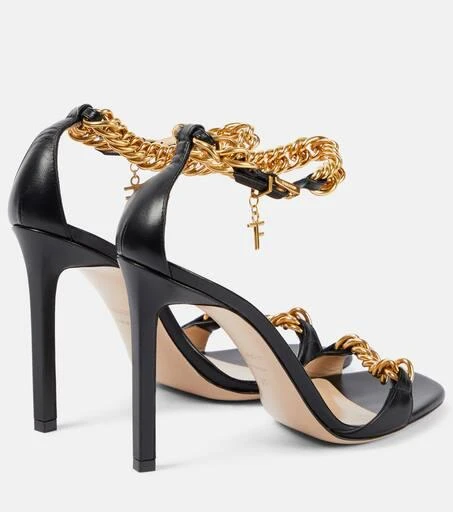Tom Ford Zenith 105 chain-detail leather sandals 3