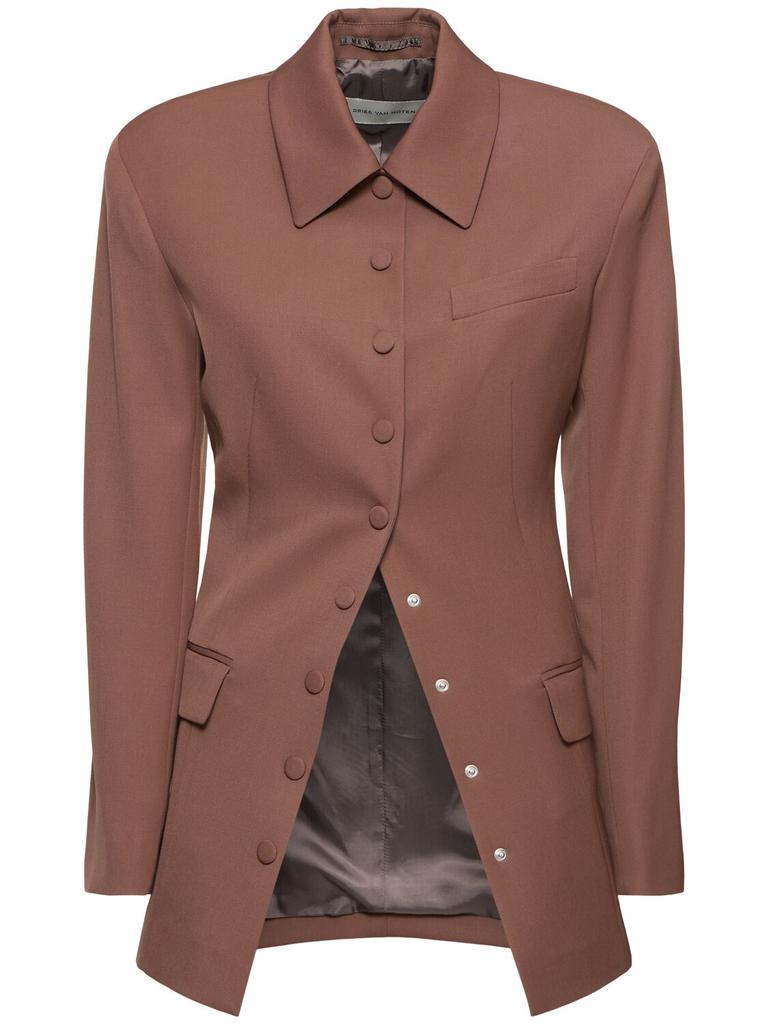 Dries Van Noten Benny Wool Gabardine Jacket