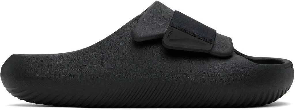Crocs Black Mellow Luxe Recovery Slides 1
