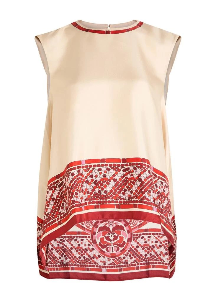 LA DOUBLE J San Carlo printed silk-twill top 1