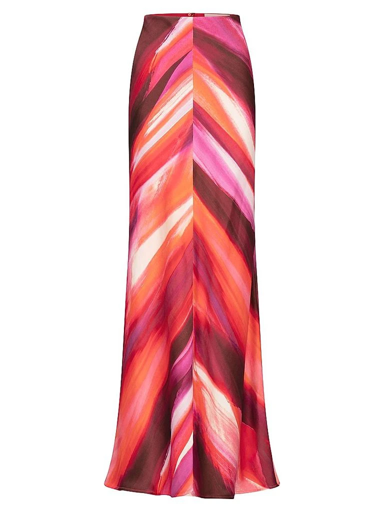 Silvia Tcherassi Laurina Abstract Satin Maxi-Skirt 1