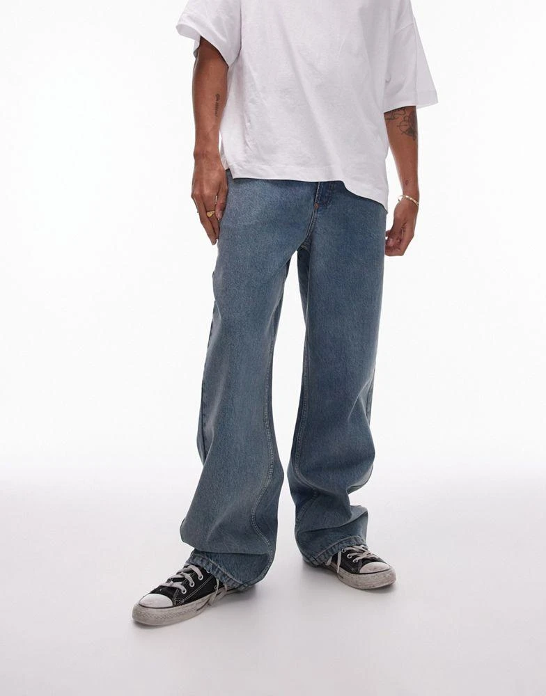 Topman Topman baggy jeans in vintage mid wash Jeans Compare