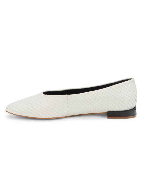 Saks Fifth Avenue Textured Leather Ballet Flats 4