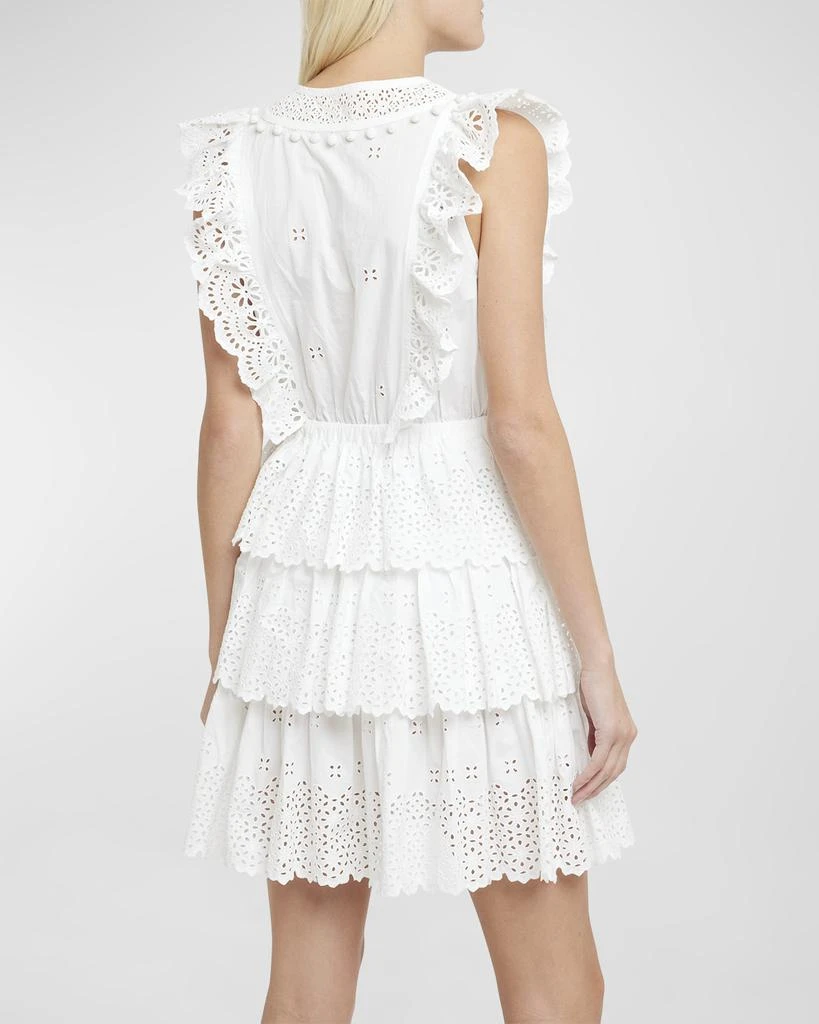 Ulla Johnson Lilith Broderie Anglaise Mini Smock Dress 6
