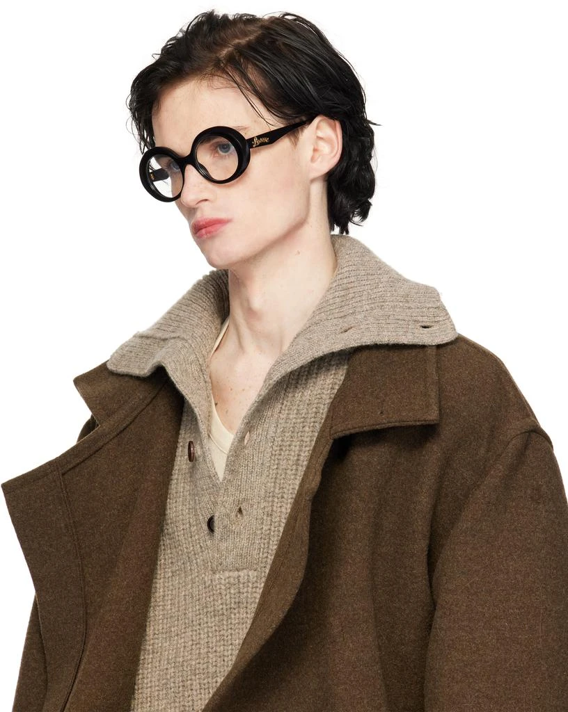 Loewe Black Oversized Round Glasses 4