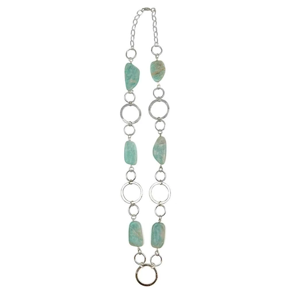 Anju Anju - Women
s Amazonite Necklace and Earring Ensemble Set