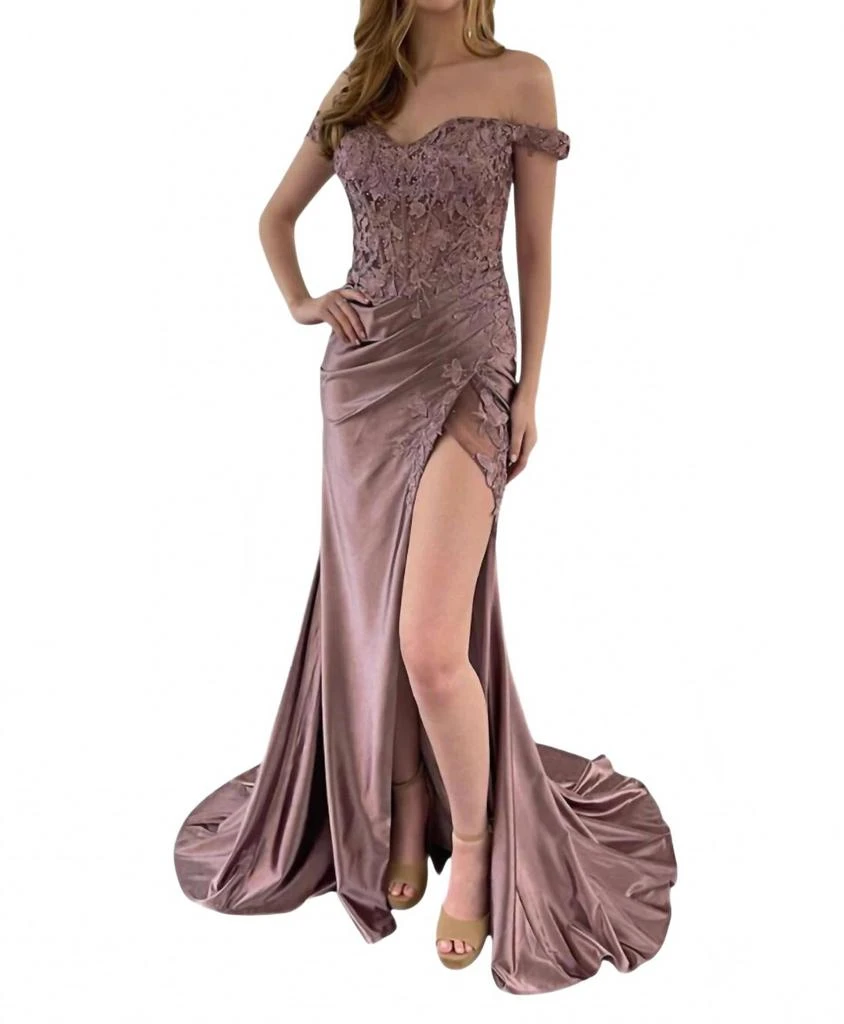 Amelia Couture Damira Gown In Mauve