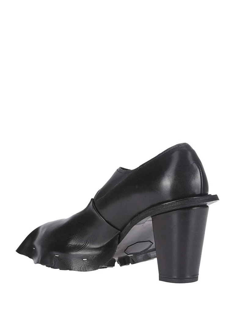 Comme des Garcons Leather Heels With Draped Detail 3