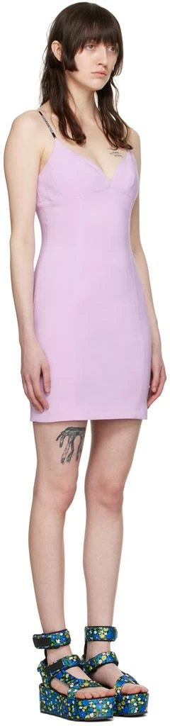 Versace Purple Logo Mini Dress 2