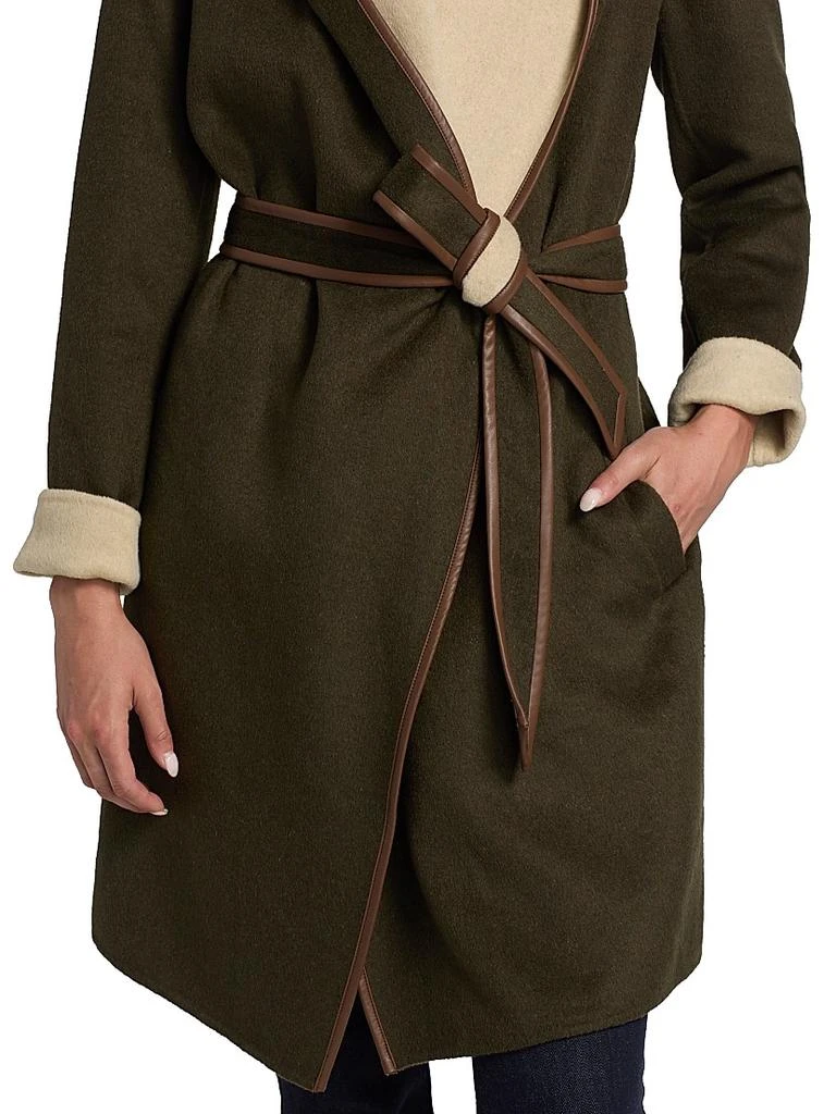 Ramy Brook Joan Wool-Blend Hooded Wrap Coat 6