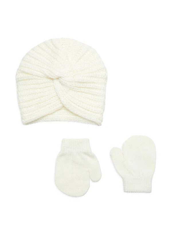 Capelli New York Kid's 2-Piece Knit Headwrap & Mittens Set 1