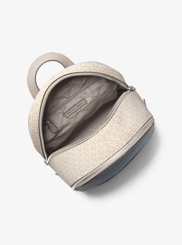 Michael Kors Rhea Medium Color-Block Signature Logo Backpack
