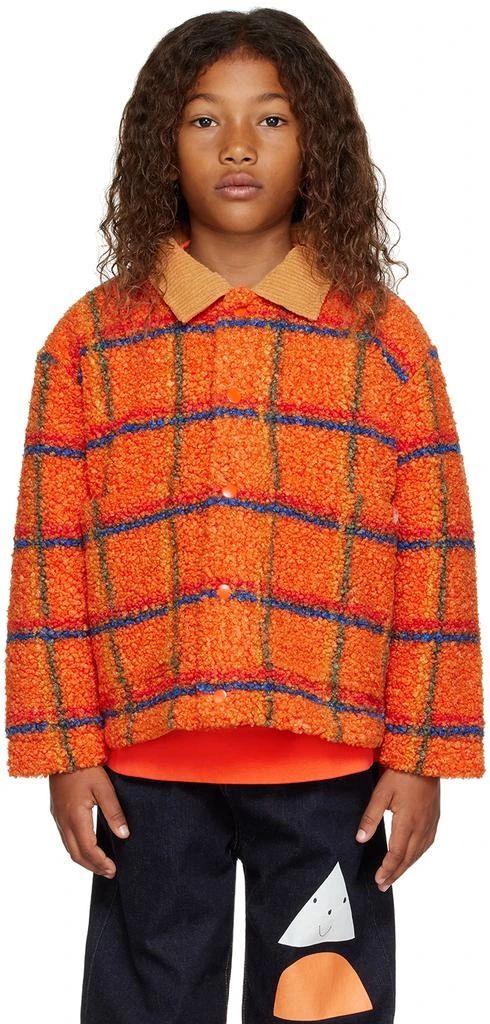 Tinycottons Kids Orange Check Jacket 1