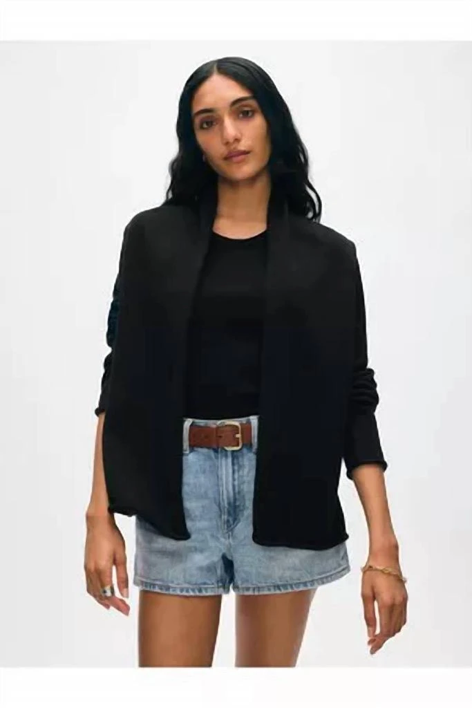 White + Warren White + Warren - Organic Cotton Mini Trapeze Cardigan 3