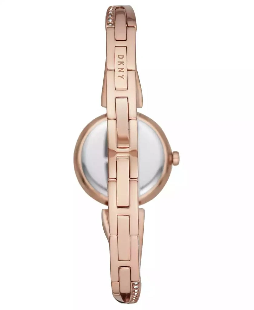 DKNY Women's Crosswalk Rose Gold-Tone Stainless Steel Bangle Bracelet Watch 26mm 4