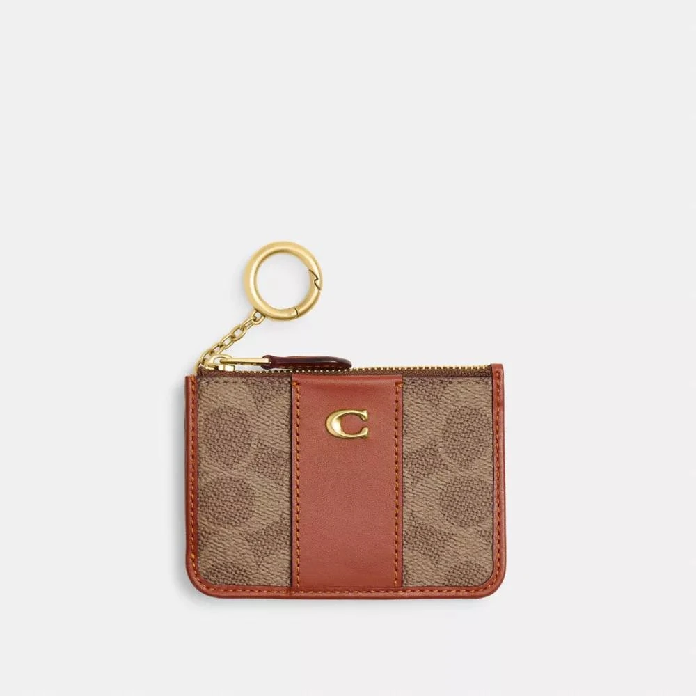 Coach Essential Mini Id Card Case In Signature Canvas