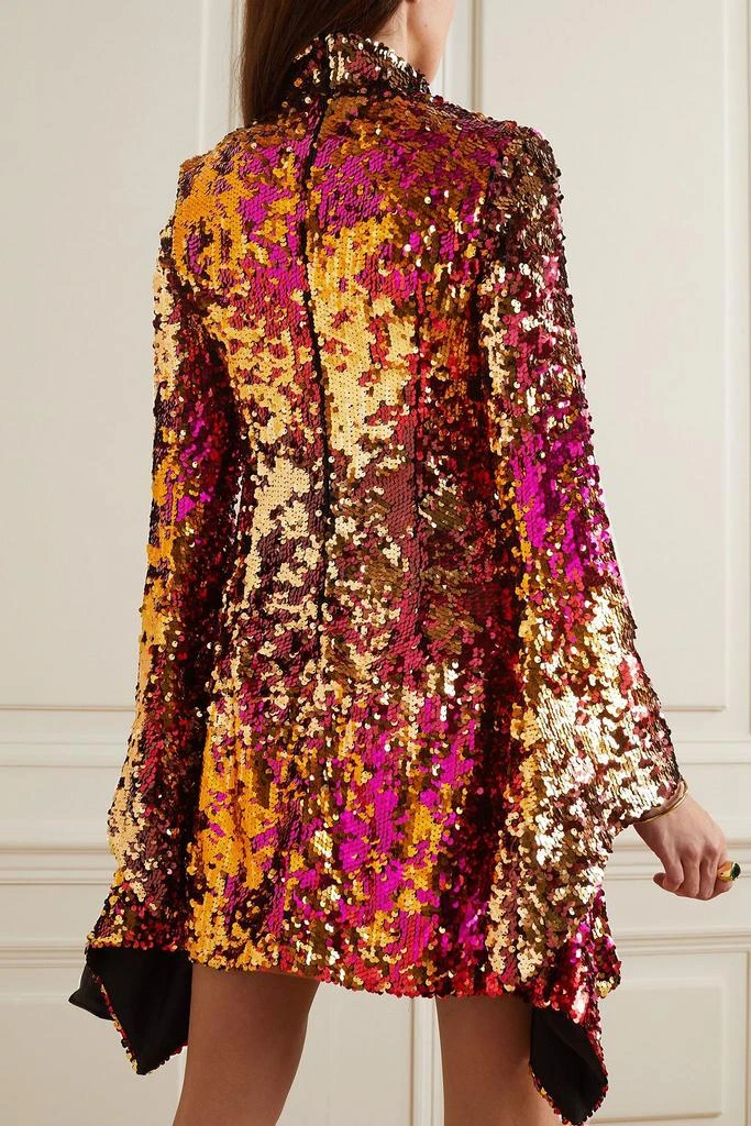 Halpern Sequined tulle mini dress 3