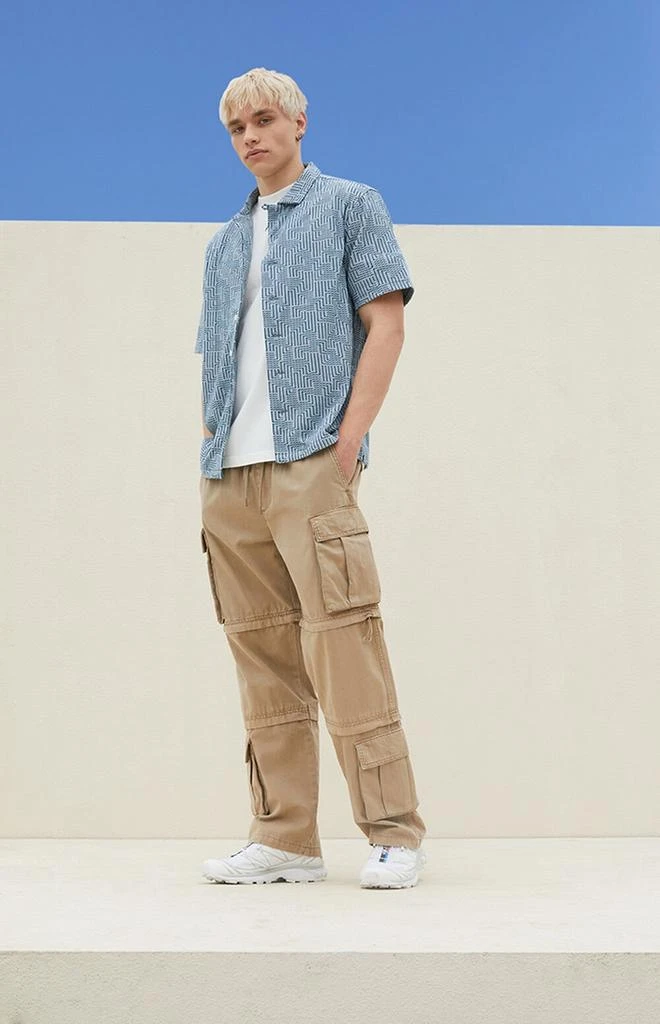 PacSun Tan Baggy Cargo Zip-Off Pants 1