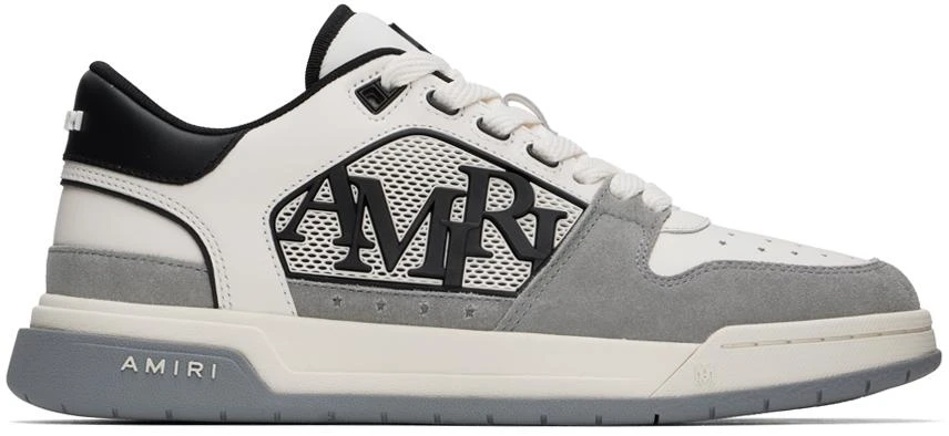 AMIRI Gray & White Classic Low Sneakers 1