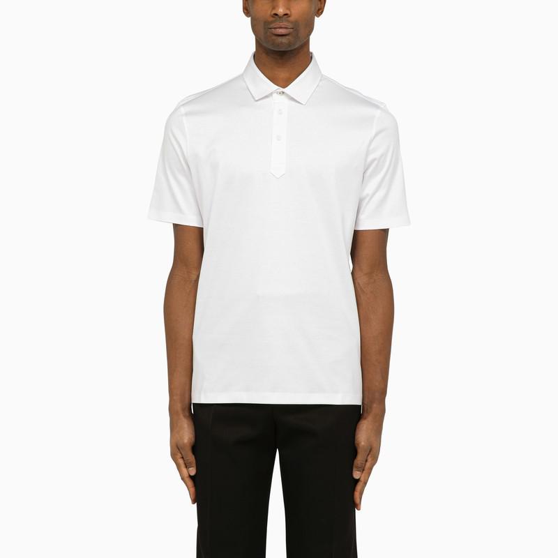 Brunello Cucinelli White short-sleeved polo shirt