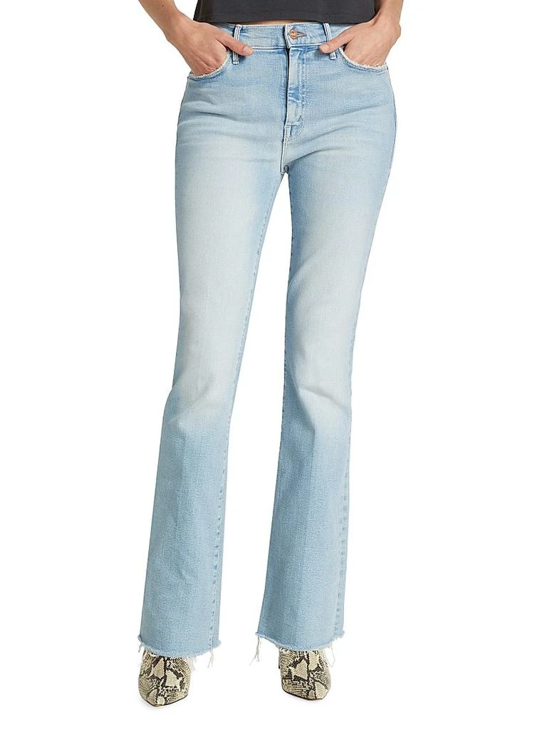 MOTHER Weekender Fray Mid-Rise Flared Jeans 3