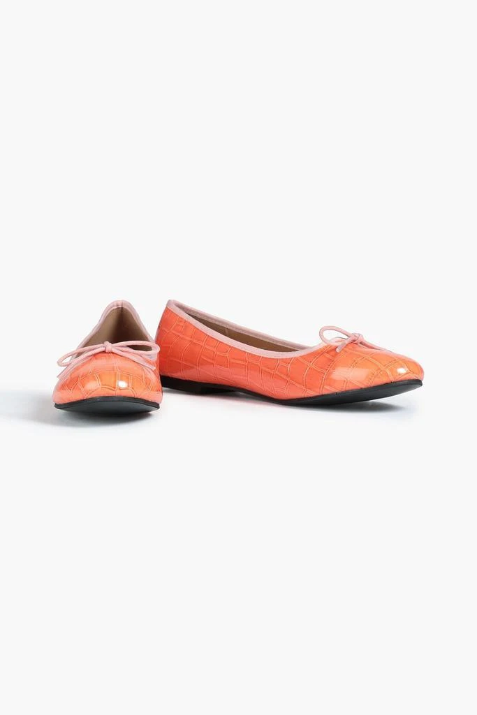 French Sole Amelia croc-effect patent-leather ballet flats 2