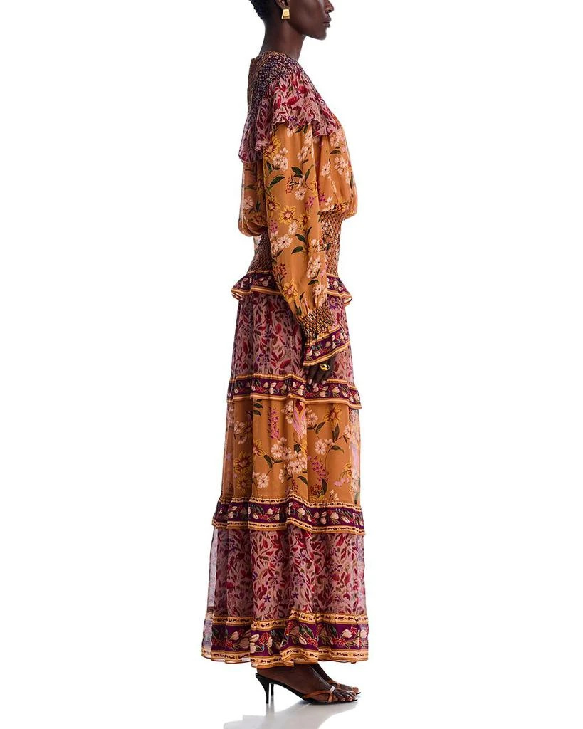 Farm Rio Smocked Long Sleeve Maxi Dress 5