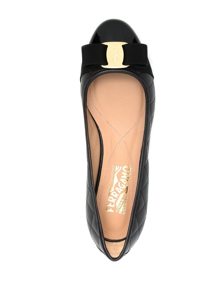 Salvatore Ferragamo FERRAGAMO - Vara Quilted Leather Ballet Flats