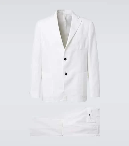Incotex Ivory Linen and cotton suit 1