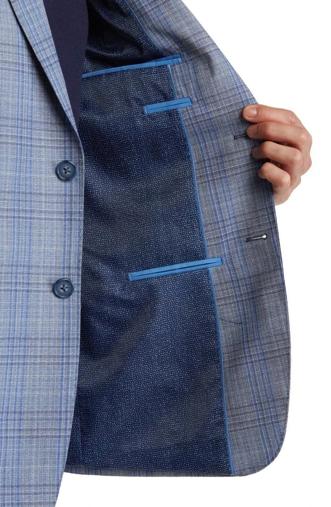 English Laundry Trim Fit Plaid Wool Blend Suit 3