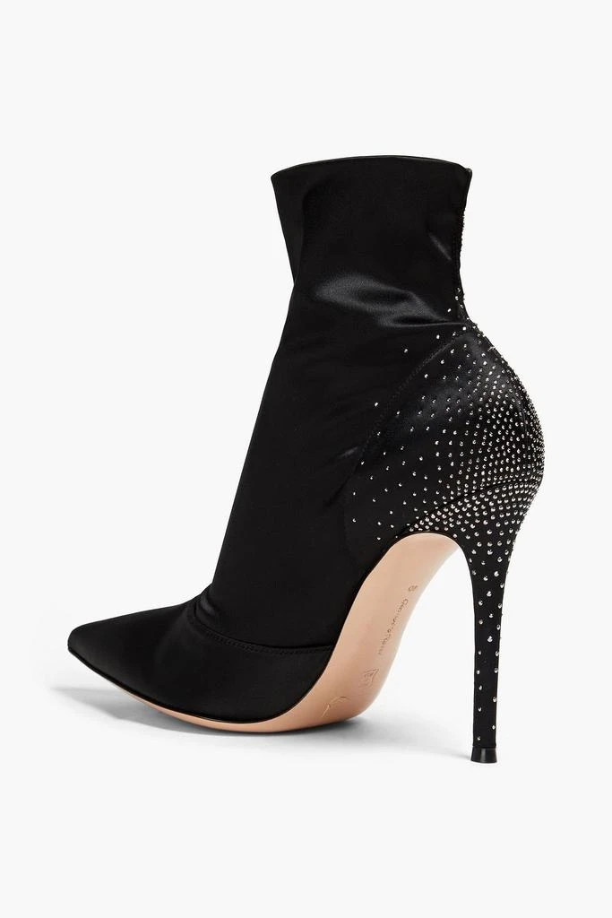 Gianvito Rossi Embellished stretch-satin sock boots 3