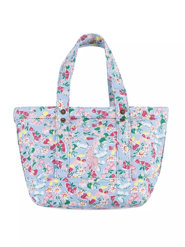 Ralph Lauren Girl's Floral Canvas Mini Tote Bag 1
