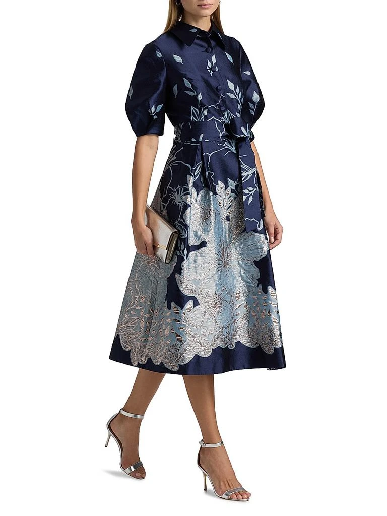 teri jon fit and flare dress Teri Jon Knit Fit N Flare Lace Trim Dress