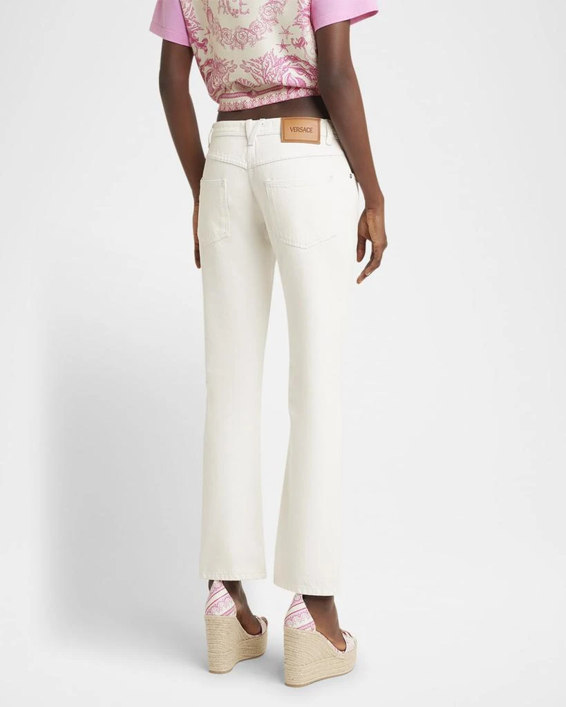 Versace Regen Extreme Bleached Denim Kickflare Ankle Pants 3