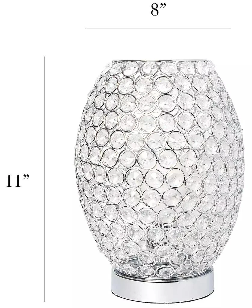 All The Rages Elegant Designs Elipse Crystal Decorative Curved Accent Uplight Table Lamp 3
