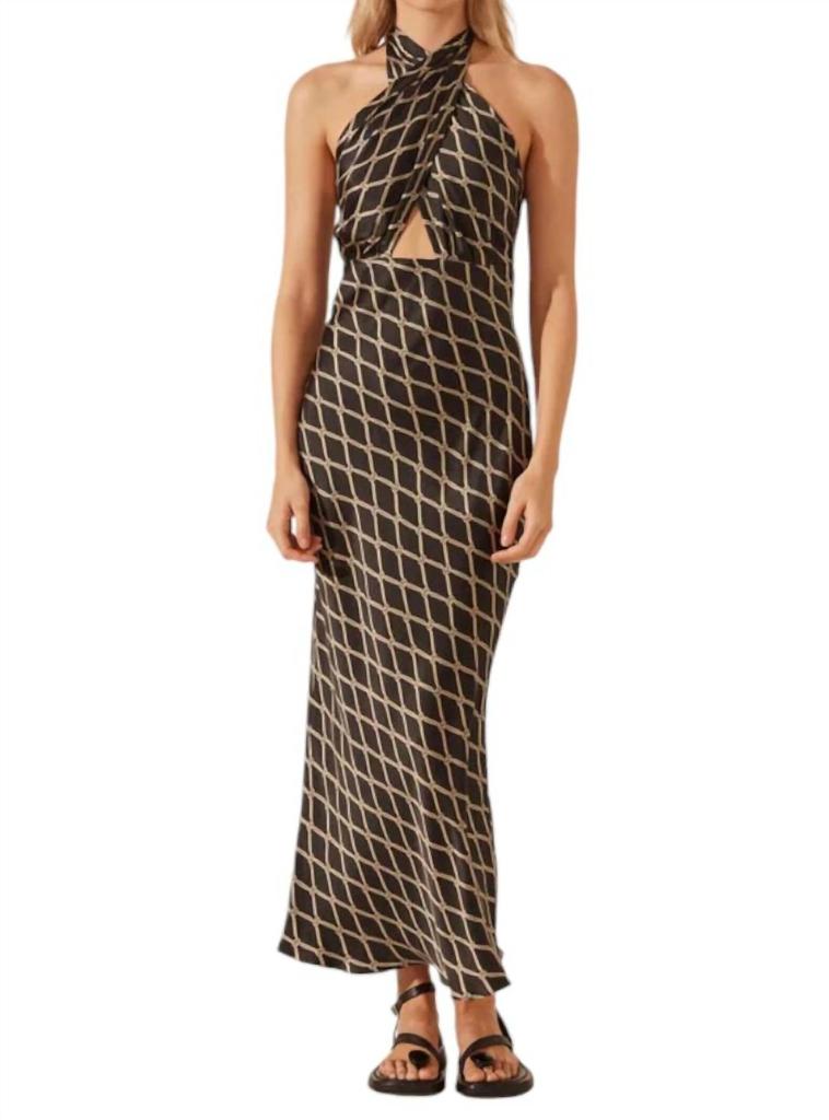 Shona Joy SILK CROSS FRONT HALTER MADI DRESS